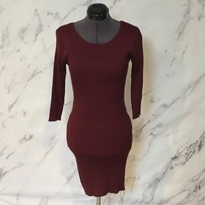 Charlotte Russe Maroon BodyCon Sz M